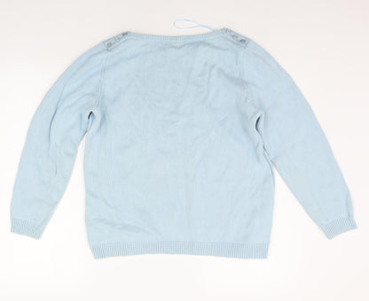Love Knitwear Womens Blue   Pullover Jumper Size 14