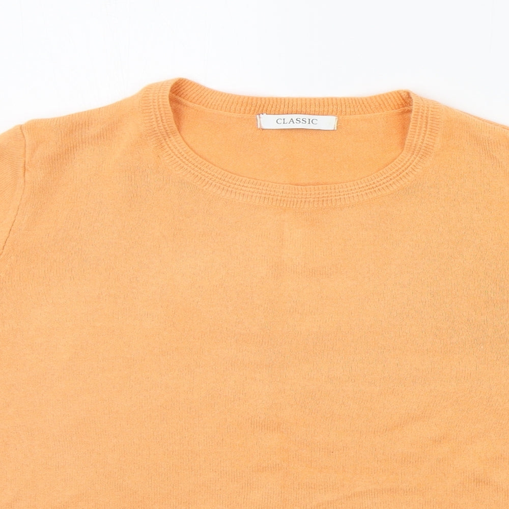 Womens UK Size 14 Marks and Spencer Orange Henley Jumper
