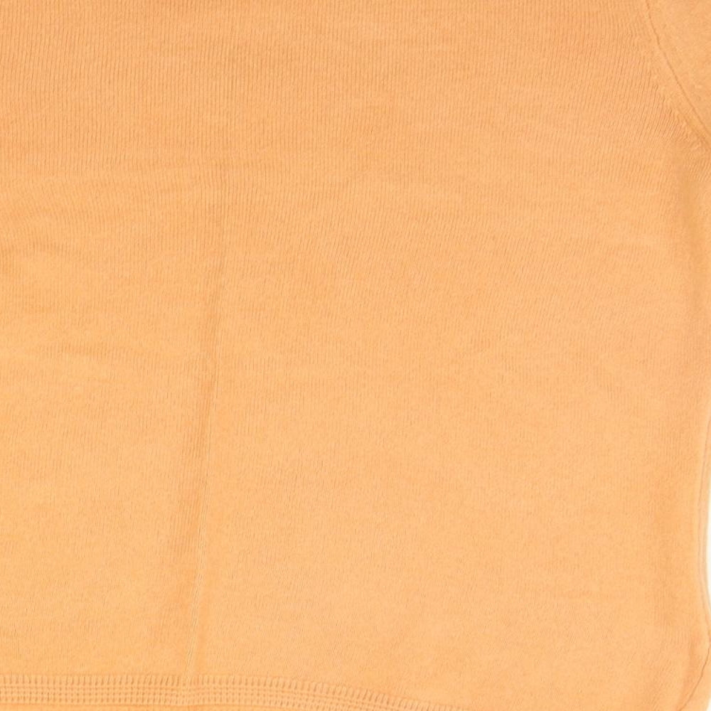 Womens UK Size 14 Marks and Spencer Orange Henley Jumper
