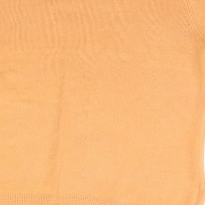 Womens UK Size 14 Marks and Spencer Orange Henley Jumper