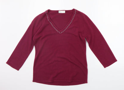 Womens UK Size 10 BHS Purple Pullover Jumper