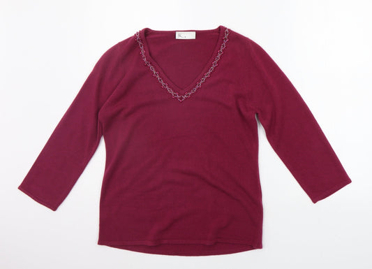 Womens UK Size 10 BHS Purple Pullover Jumper
