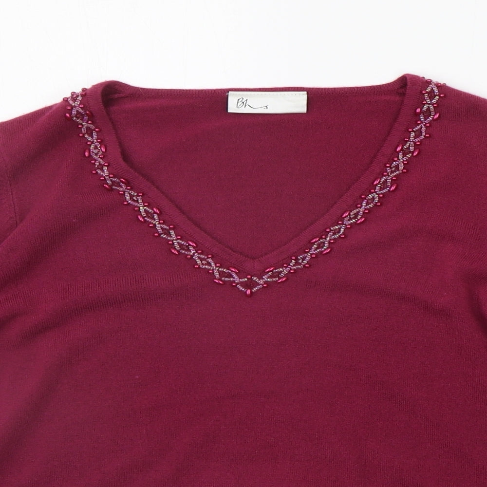 Womens UK Size 10 BHS Purple Pullover Jumper