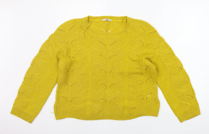 TU Womens Yellow   Pullover Jumper Size 12