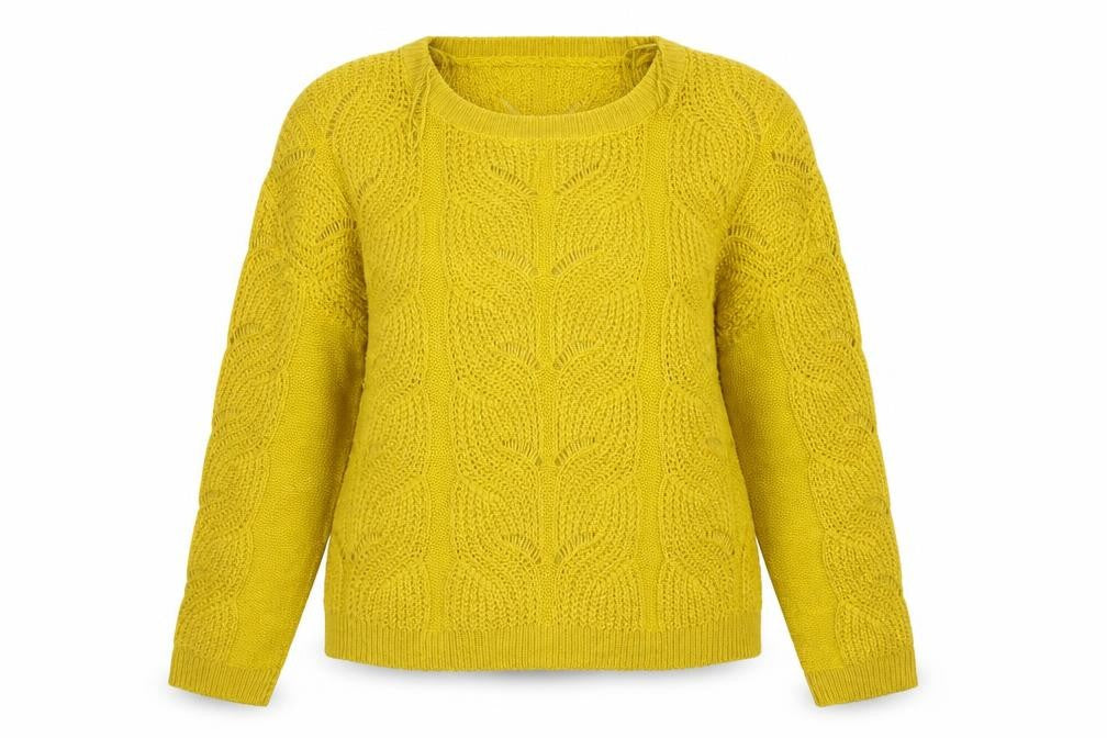 Womens UK Size 12 TU Yellow Pullover Jumper