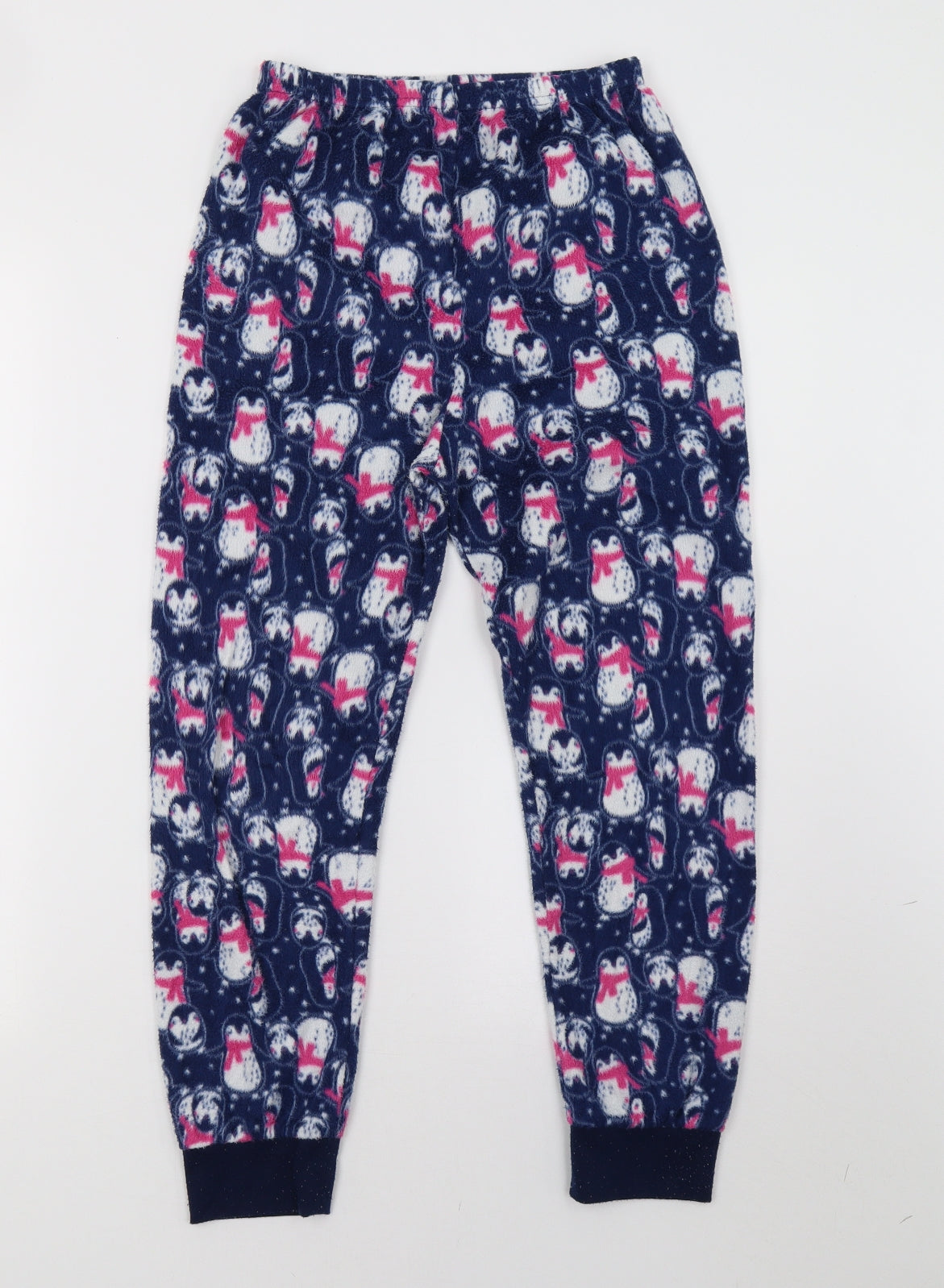 primar Girls Blue Polka Dot Fleece  Pyjama Pants Size 11-12 Years
