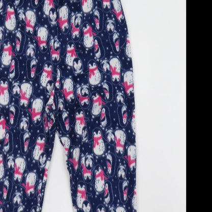 primar Girls Blue Polka Dot Fleece  Pyjama Pants Size 11-12 Years