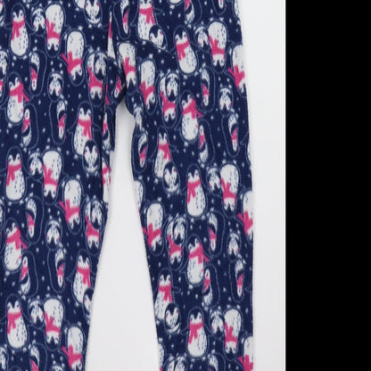 primar Girls Blue Polka Dot Fleece  Pyjama Pants Size 11-12 Years