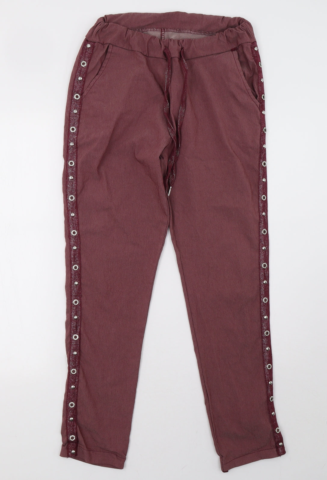 Womens UK Size 10 Preworn Regular Fit  Purple Trousers