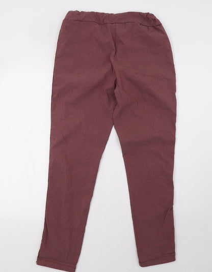 Womens UK Size 10 Preworn Regular Fit  Purple Trousers