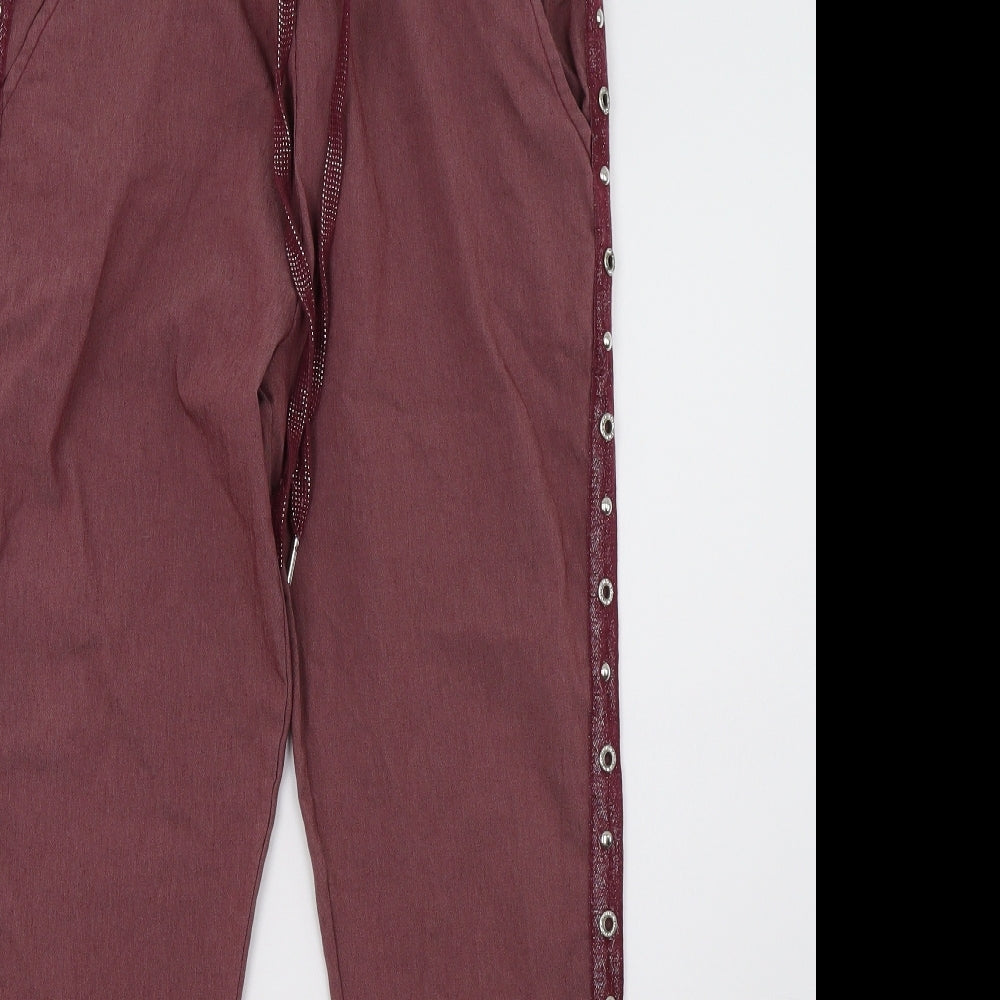 Womens UK Size 10 Preworn Regular Fit  Purple Trousers