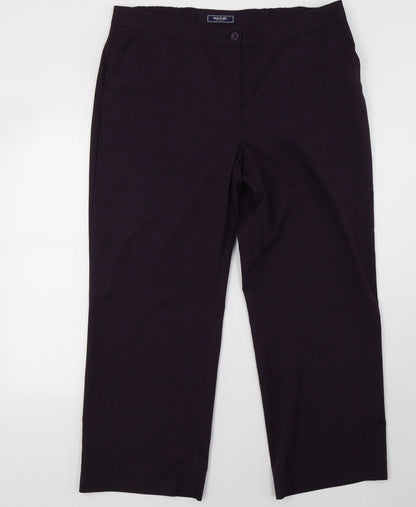 Womens UK Size 18 Debenhams Regular Fit  Purple Trousers