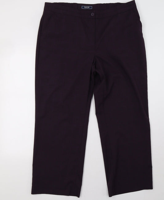Womens UK Size 18 Debenhams Regular Fit  Purple Trousers