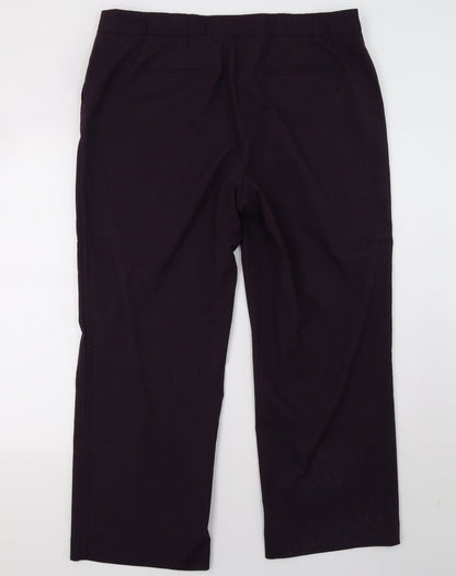 Womens UK Size 18 Debenhams Regular Fit  Purple Trousers