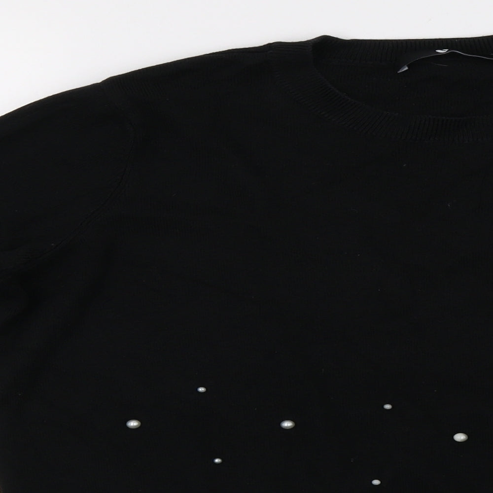 Very Womens Black Pullover Sweatshirt Size 14