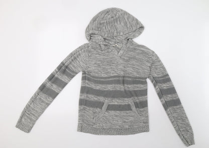 Womens UK Size M mrp Grey Pullover Hoodie