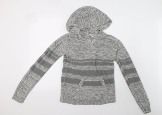 Womens UK Size M mrp Grey Pullover Hoodie