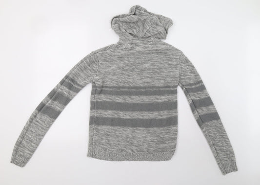 Womens UK Size M mrp Grey Pullover Hoodie