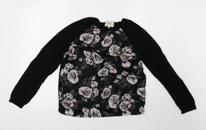 Matalan Womens Black   Pullover Sweatshirt Size 8