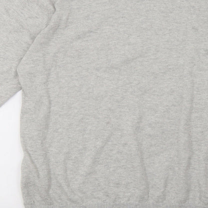 georhge Mens Grey  Knit Pullover Sweatshirt Size M