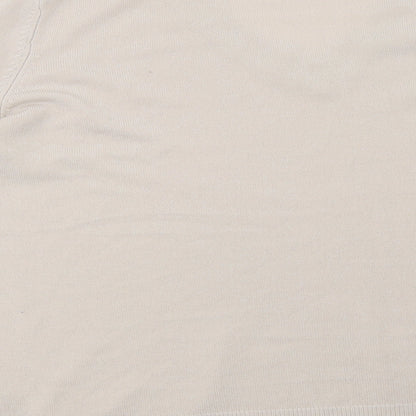 Brand and care label for TU women’s beige pullover sweatshirt, size UK 18
