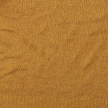 New Look Womens Yellow  Knit Pullover Sweatshirt Size L