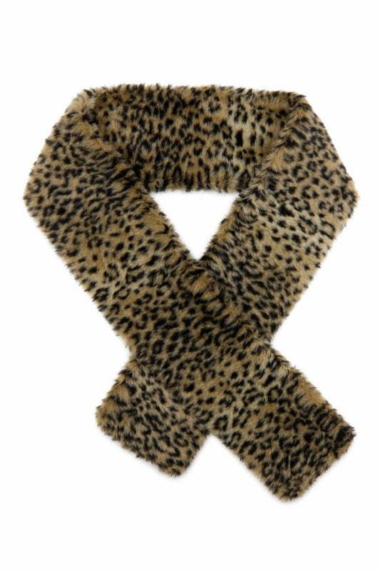 Preworn Girls Brown Animal Print  Scarf Scarves & Wraps One Size