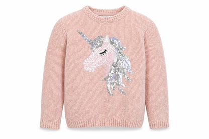 Primark Girls Pink   Pullover Sweatshirt Size 12 Years  - Unicorn