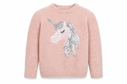 Primark Girls Pink   Pullover Sweatshirt Size 12 Years  - Unicorn