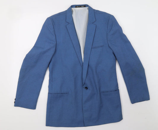 Mens UK Size L Topman Regular Blue Suit Jacket