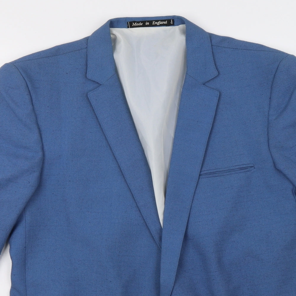 Mens UK Size L Topman Regular Blue Suit Jacket