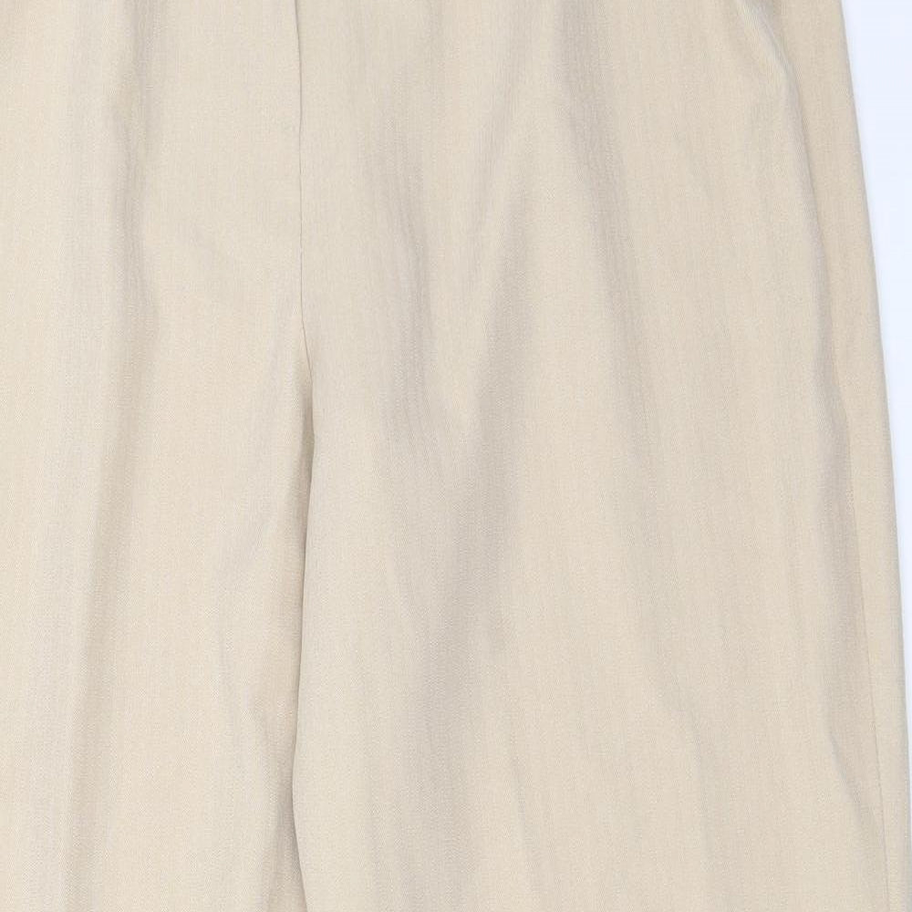 BASSINI Womens Beige   Trousers  Size 16 L28 in