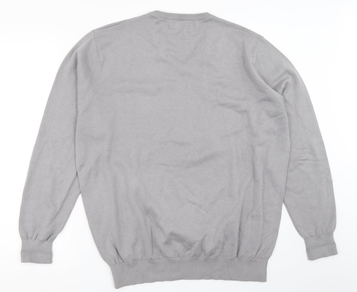 Mirabbo Mens Grey   Pullover Jumper Size XL
