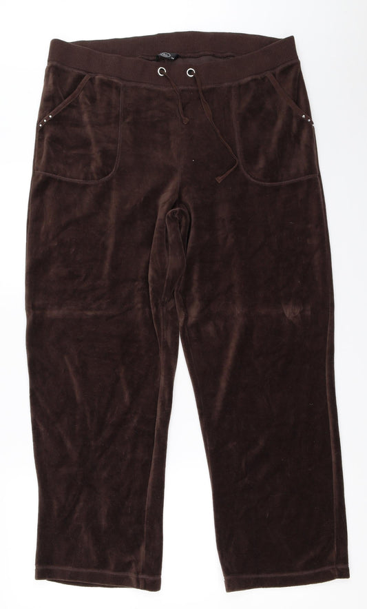 Womens UK Size M BM Regular Fit Sweatpants Brown Trousers