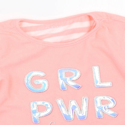 Primark Girls Pink Solid  Top Pyjama Top Size 8-9 Years