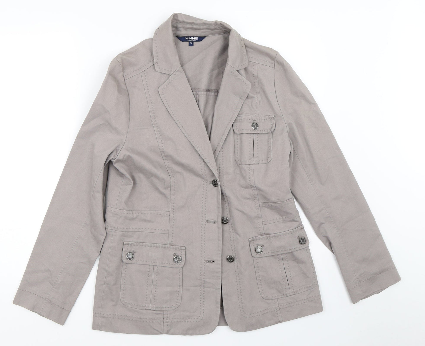 Maine New England Womens Grey   Jacket  Size 10
