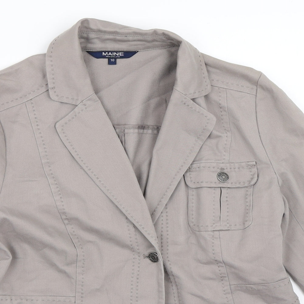 Maine New England Womens Grey   Jacket  Size 10