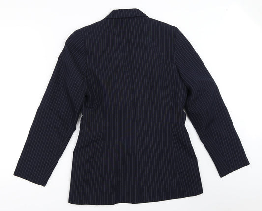 Atmosphere Womens Blue Striped  Jacket Blazer Size 10