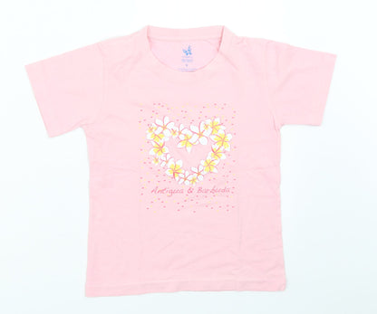 Morpho Girls Pink   Basic T-Shirt Size 4 Years