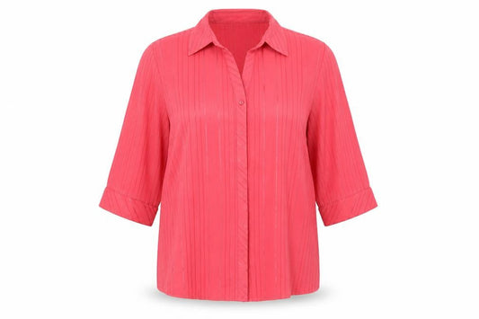 Bonmarché Womens Pink Basic Button-Up Size 16