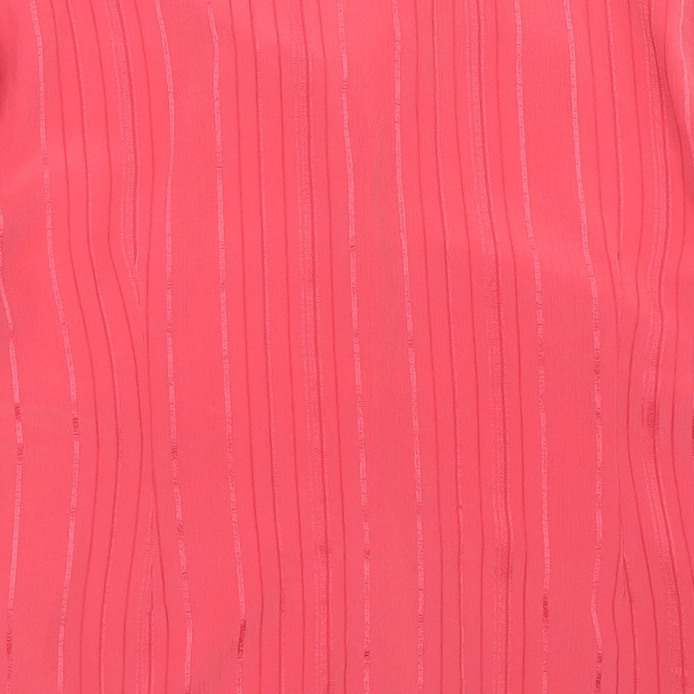 Womens UK Size 16 BM Pink Basic Button-Up