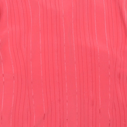 Womens UK Size 16 BM Pink Basic Button-Up
