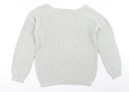 Boohoo Womens Grey   Pullover Jumper Size M