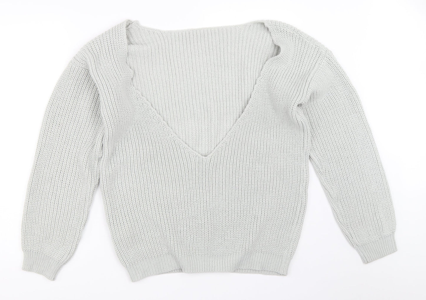 Boohoo Womens Grey   Pullover Jumper Size M