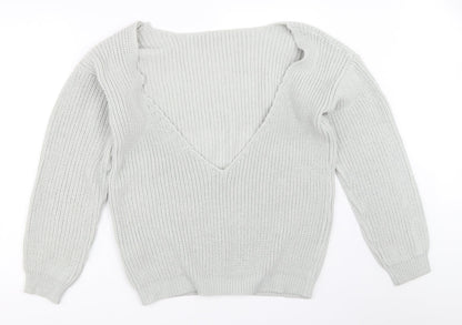 Boohoo Womens Grey   Pullover Jumper Size M