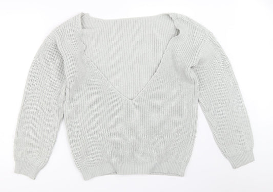 Boohoo Womens Grey   Pullover Jumper Size M