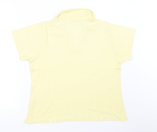 EWM Womens Yellow   Basic T-Shirt Size 14