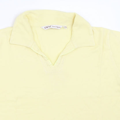 EWM Womens Yellow   Basic T-Shirt Size 14