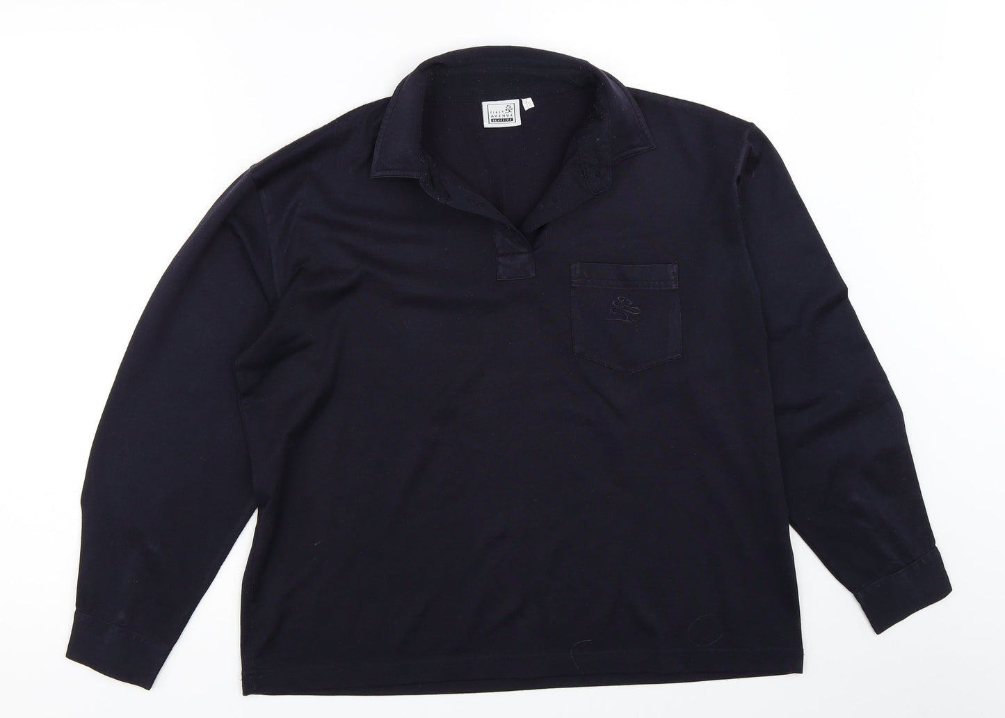 First Avenue Womens Blue   Basic T-Shirt Size 14