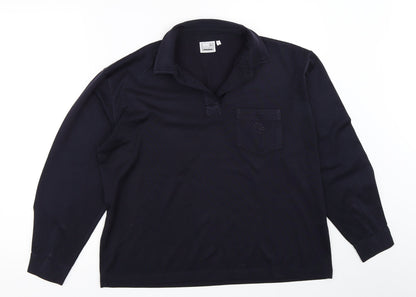 First Avenue Womens Blue   Basic T-Shirt Size 14